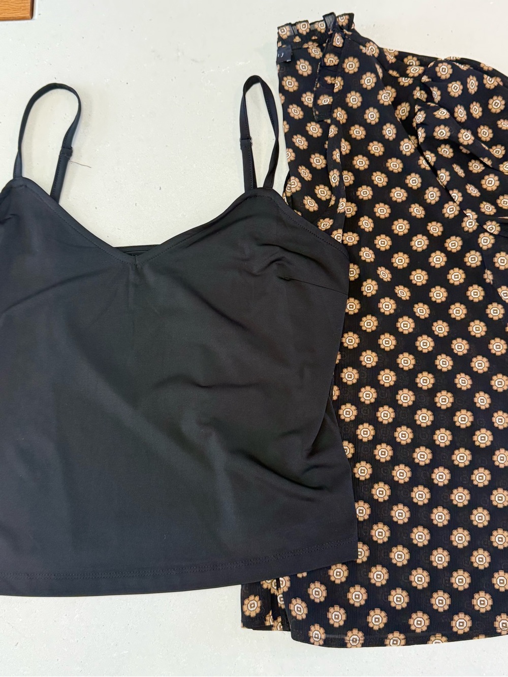 Sanctuary "Fall Into You" Button Front Blouse Black Floral Button with camisole